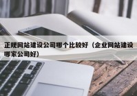 正规网站建设公司哪个比较好（企业网站建设哪家公司好）