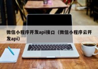 微信小程序开发api接口（微信小程序云开发api）