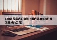 app开发最大的公司（国内做app软件开发最好的公司）