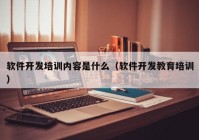 软件开发培训内容是什么（软件开发教育培训）