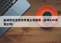 盐城市社交软件开发公司推荐（盐城APP开发公司）