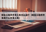 微信小程序开发工具怎么运行（微信小程序开发用什么开发工具）