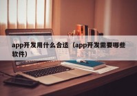 app开发用什么合适（app开发需要哪些软件）