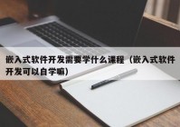 嵌入式软件开发需要学什么课程（嵌入式软件开发可以自学嘛）